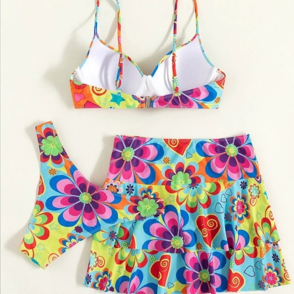 Flower Power Mod 3💦 Piece Swimsuit⭐💛🧡 - Picture 7 of 9